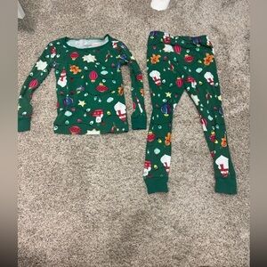 Festive Green Kids Pajama Set 4T